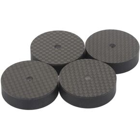 Tertullus 4Pcs Carbon Fiber Speaker Audio Isolation Feet Speaker Spike Pads Turntable Feet Pads Floor Protectors Dampening Pad Amp Feet for Turntable Speaker Subwoofer Etc(40mm×10mm) in Saudi Arabia