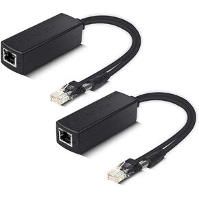 ipolex Active PoE Splitter - Power Over Ethernet Adapter, 48V to 12V, IEEE 802.3af Compliant, 10/100Mbps for Surveillance Camera, WAP and VoIP Phone, up to 100m, 2 Pack in Saudi Arabia