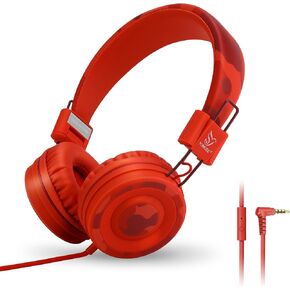 C89 Kids Headphones, Wired Headphone Without Microphone, On Ear Headphone with Adjustable, 3.5mm Aux Nylon Cable, Foldable Headphones for School Travel Girls Boys Adults (Sky Blue) in Kuwait