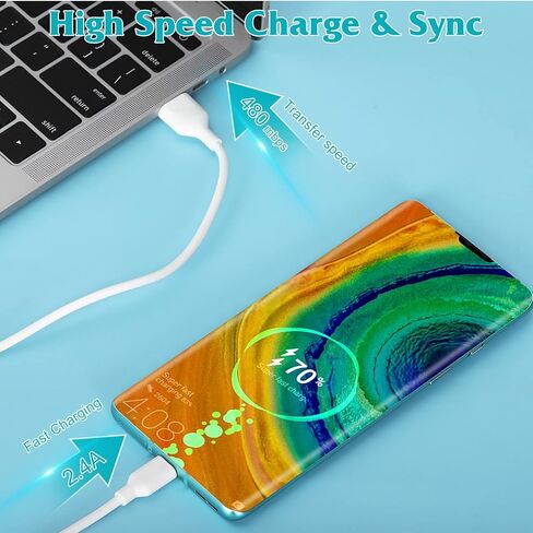 UL Listed Quick Charger Wall Charger, 15W QC Fast Charging USB Charger Power Adapter Wall Plug with 4ft Cord for Lava X28 Plus Comes with 4 Foot Micro USB Cable in Kuwait