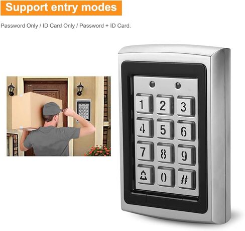آلة التحكم في الوصول المعدنية، لوحة مفاتيح التحكم في الوصول إلى الباب بكلمة مرور 125 كيلو هرتز مع إضاءة خلفية in Kuwait