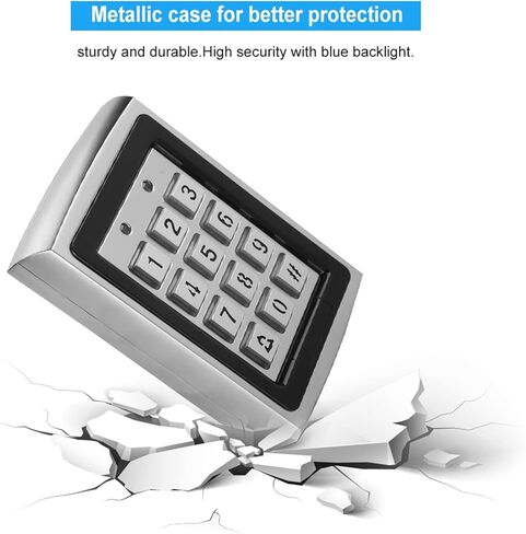 آلة التحكم في الوصول المعدنية، لوحة مفاتيح التحكم في الوصول إلى الباب بكلمة مرور 125 كيلو هرتز مع إضاءة خلفية in Kuwait