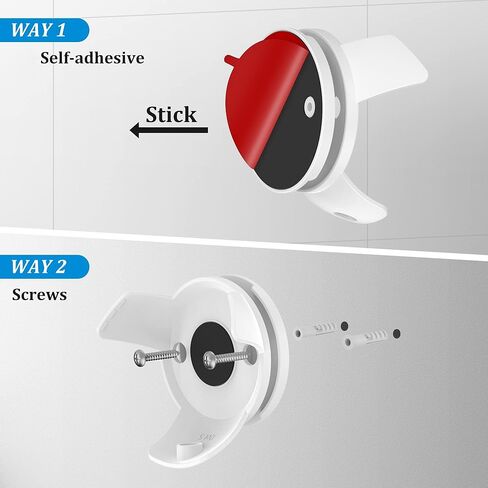 حامل حائط PlusAcc للجيل الخامس من Echo Dot - حامل حائط حامل لـ Echo Dot 5th Gen، ملحقات Alexa Dot 5 موفرة للمساحة، إدارة كابلات مدمجة (أسود-عبوة واحدة) in Kuwait