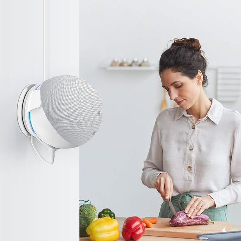 حامل حائط PlusAcc للجيل الخامس من Echo Dot - حامل حائط حامل لـ Echo Dot 5th Gen، ملحقات Alexa Dot 5 موفرة للمساحة، إدارة كابلات مدمجة (أسود-عبوة واحدة) in Kuwait