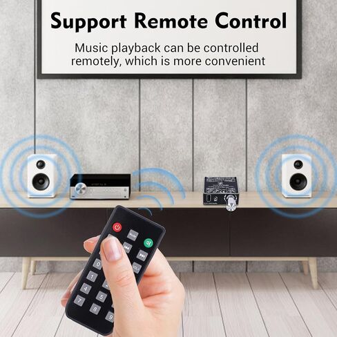 IStation 50W+50W HiFi لوحة مضخم صوت متوافقة مع البلوتوث، DC 9-24V وحدة مضخم طاقة الصوت مع جهاز تحكم عن بعد/APP يدعم مدخل Bluetooth/AUX/USB لمكبرات الصوت المنزلية في المتجر in Kuwait