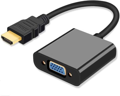 Cyclotronix HDMI Male to VGA Female Adapter Gold Plated Compatible for Computer, Desktop, Laptop, PC, Monitor, Projector, HDTV, Chromebook, Raspberry Pi, Roku, Xbox and More in Saudi Arabia