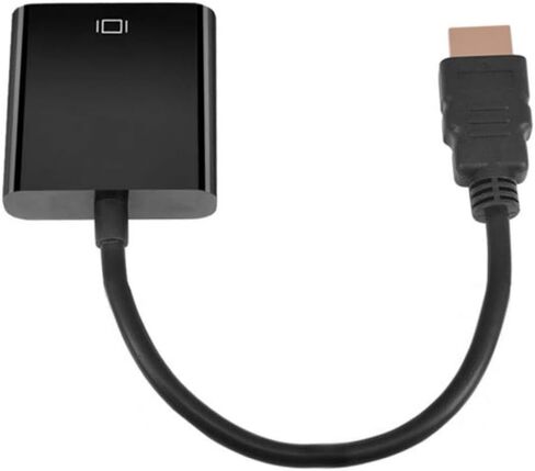 Cyclotronix HDMI Male to VGA Female Adapter Gold Plated Compatible for Computer, Desktop, Laptop, PC, Monitor, Projector, HDTV, Chromebook, Raspberry Pi, Roku, Xbox and More in Saudi Arabia