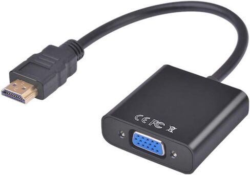 Cyclotronix HDMI Male to VGA Female Adapter Gold Plated Compatible for Computer, Desktop, Laptop, PC, Monitor, Projector, HDTV, Chromebook, Raspberry Pi, Roku, Xbox and More in Saudi Arabia
