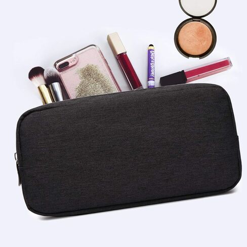 حقيبة تنظيم الكابلات الإلكترونية للسفر وحقيبة الملحقات حقيبة JBOS Gadgets حقيبة الحقيبة القماشية بسحاب حقيبة مقاومة للماء للإلكترونيات/الملحقات العالمية حقيبة حمل متعددة الوظائف، متوسطة/أسود in Kuwait