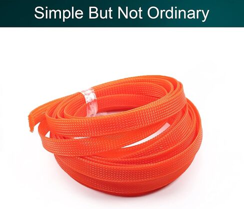 Cable Sleeve Braided Sleeving PET Wire Loom Tubing Cable 16.4ft-1/3inch Wrap Protector for HiFi Audio and Video Headphone Cable Protect Wires from Chewing of Pets Black in Saudi Arabia