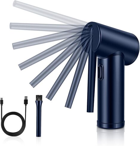 Reesibi Electric Cordless Air Duster - 40000 RPM Portable Air Blower 6000mAh Compressed Air Duster Alternative to Air Can Gas Cleaning for Keyboard Laptop PC Camera Cleaner in Kuwait