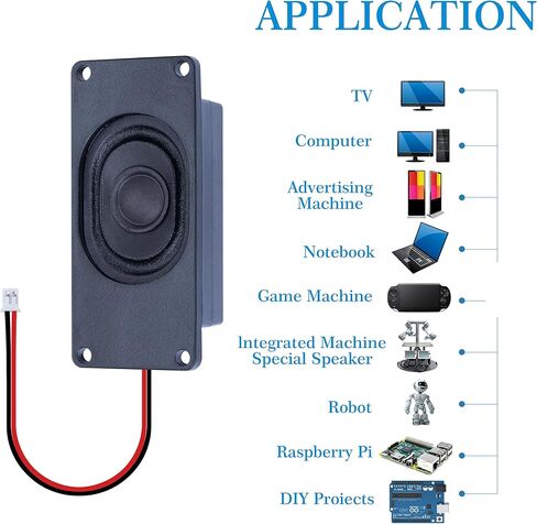 Speaker 3 Watt 4 Ohm Compatible with Arduino Motherboard, JST-PH2.0 Interface. It is Ideal for a Variety of Small Electronic Projects. in Saudi Arabia