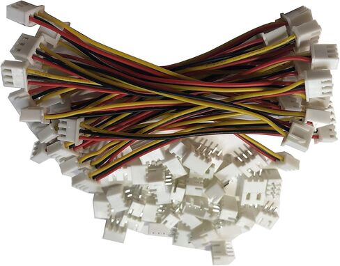 20 PCS 3 PIN JST XH Female Connector on Both Side - 100mm 1007 26 AWG & 40 PCS JST 3 PIN XH Male Connector in Saudi Arabia