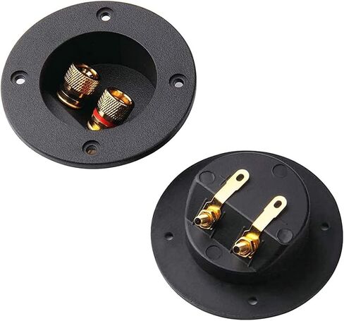 2Pcs 3-Inch Speaker Box Terminal Cup DIY 2-Way Speaker Box Terminal Binding Post Round Spring Cup Connector in Saudi Arabia