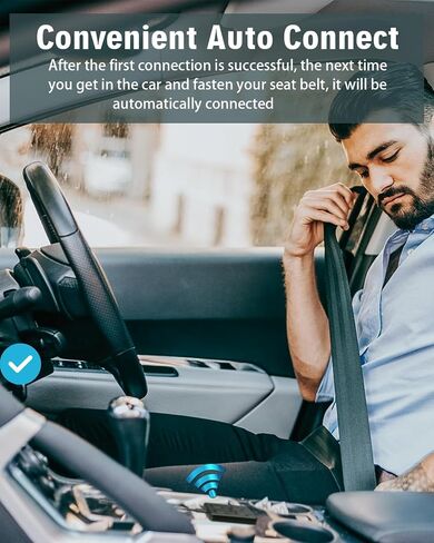 محول Eleacc 5.0 CarPlay اللاسلكي 2023 أحدث إصدار Pro Slim Edition 5.8 جيجا هرتز لجهاز iPhone، أسرع دونجل تشغيل السيارة لمصنع OEM سلكي باللاسلكي، التوصيل والتشغيل التلقائي، كابلات USB/النوع C 2 in Kuwait