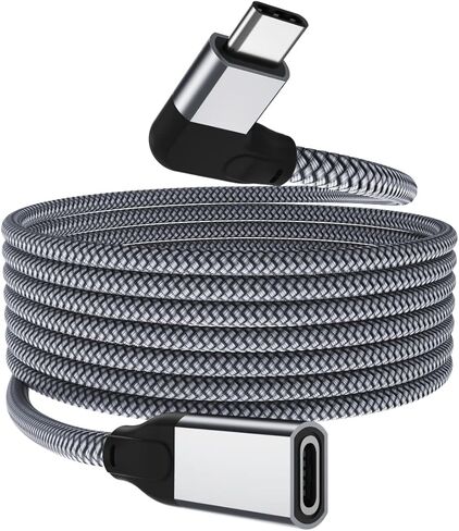 كابل تمديد USB C بزاوية يمنى من Itramax بطول 3.3 أقدام، 10 جيجابت في الثانية من النوع C 3.1 Gen2 ذكر إلى أنثى موسع، سلك تمديد USB C 90 درجة لأجهزة MacBook وMac وiPad Pro/Air 4 5/Mini 6,10، Nintendo Switch، Steam ظهر السفينة in Kuwait