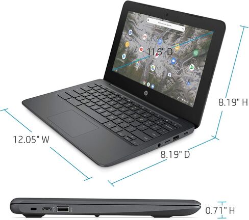 HP 2023 Newest Chromebook Laptop, 15.6" Display, Intel Quad-Core Processor, 8GB RAM, 320GB Storage (64GB eMMc + 256GB SD Card), Intel UHD Graphics, Wi-Fi, Bluetooth, Numeric Keypad, Chrome OS in Saudi Arabia
