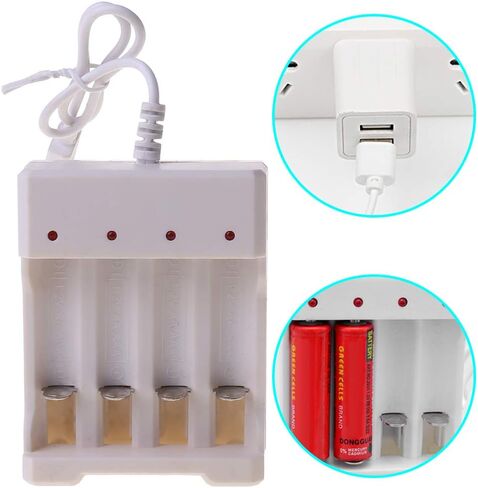 شاحن بطارية illombo 4 منافذ لبطاريات AA AAA مع قابس USB 220 فولت 50 هرتز ملحقات محطة محول أداة الطاقة العالمية in Saudi Arabia