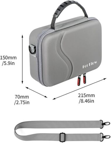 ار اس زد اف ان جي اكس ار واي حقيبة حمل ملحقات تدفق انستا 360، حقيبة تخزين محمولة، حقيبة سفر واقية متوافقة مع مثبت جيمبال للهواتف الذكية انستا 360 فلو, متوافقة ومحمولة ومناسبة للسفر in Kuwait