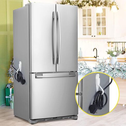 12 Pcs Cord Bundlers Organizer for Appliances, Black | Self Adhesive Kitchen Sticky Silicone Holder Organizer for Air Fryer, Toaster, Home Decorations Accessories in Kuwait