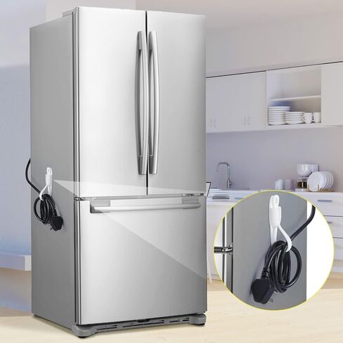 12 Pcs Cord Bundlers Organizer for Appliances, Black | Self Adhesive Kitchen Sticky Silicone Holder Organizer for Air Fryer, Toaster, Home Decorations Accessories in Kuwait