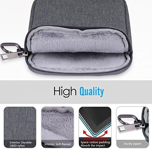 MoKo 6-7 Inch Kindle Sleeve Bag, Protective Nylon Cover Compatible with Kindle Paperwhite 2021, Fire 7 2022, All-New Kindle//Kids (11th Generation)/Colorsoft, Kobo E-Reader, Pink in Kuwait