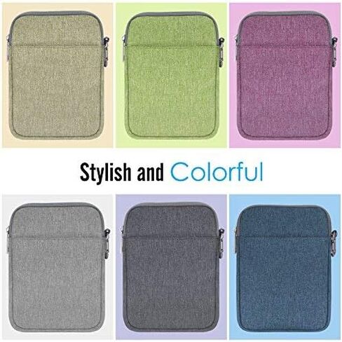 MoKo 6-7 Inch Kindle Sleeve Bag, Protective Nylon Cover Compatible with Kindle Paperwhite 2021, Fire 7 2022, All-New Kindle//Kids (11th Generation)/Colorsoft, Kobo E-Reader, Pink in Kuwait