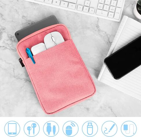 UrbanX 8 Inch Tablet Case for Amazon Kindle Fire/HD/HDX/Lightweight Portable Protective Bag Laptop with Dual Pockets in Kuwait