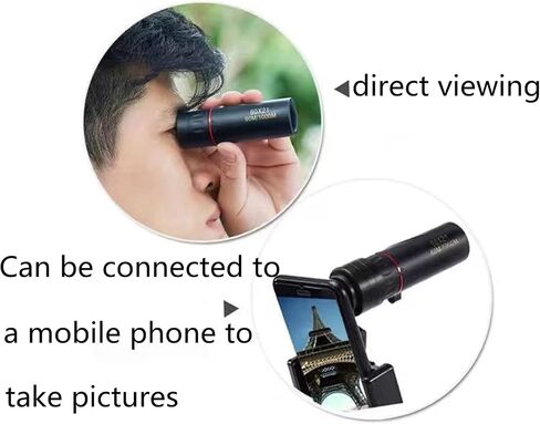 Pocket Monocular Telescope for Adults, Mini High Powered Handheld Monoculars ，Super-Telephoto-Zoom Retractable-Eyepiece - with Smartphone-Holder， Case, Wrist Strap & Cleaning Cloth in Saudi Arabia