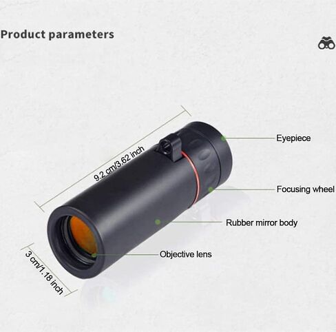 Pocket Monocular Telescope for Adults, Mini High Powered Handheld Monoculars ，Super-Telephoto-Zoom Retractable-Eyepiece - with Smartphone-Holder， Case, Wrist Strap & Cleaning Cloth in Saudi Arabia