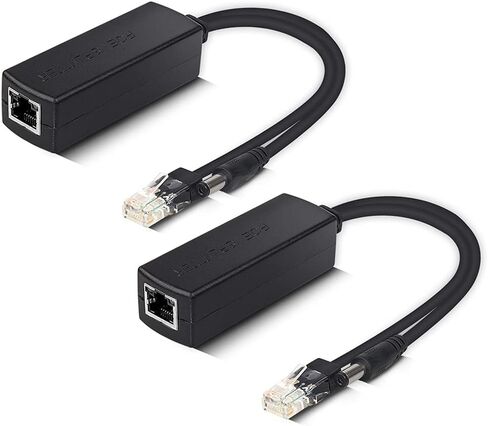 ipolex Active PoE Splitter - Power Over Ethernet Adapter, 48V to 12V, IEEE 802.3af Compliant, 10/100Mbps for Surveillance Camera, WAP and VoIP Phone, up to 100m, 2 Pack in Kuwait