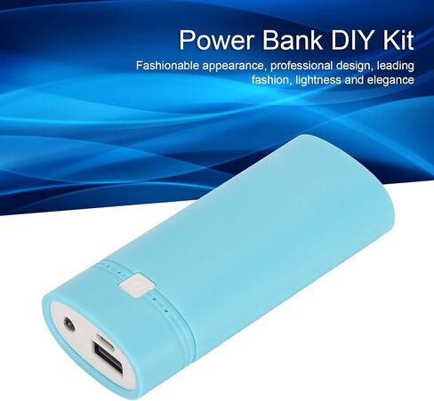 بنك طاقة USB 18650، صندوق بنك طاقة محمول ABS عصري وخفيف الوزن 2x18650 DIY لـ MP4 (أسود) in Kuwait