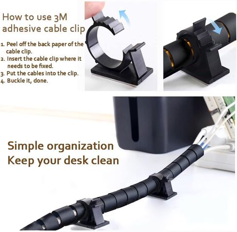 13 1/8ft -1/2 Inch Cord Management Sleeve Braided Split Black Cable Protectors Pet Proof - Braided Self-Wrapping Wire Loom Tube for Desk PC/TV/Computer/Projector/Home Theater/Engine Bay in Saudi Arabia