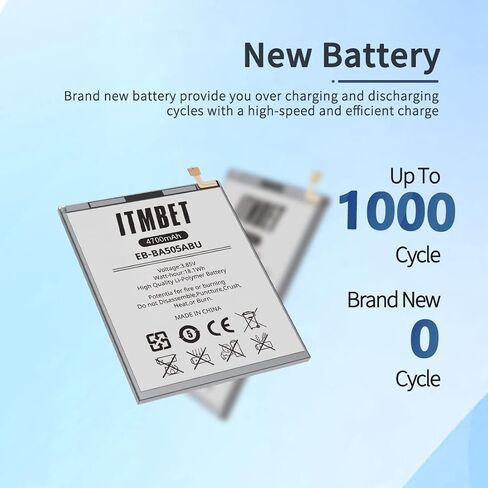 Battery for Samsung Galaxy A50, [4700mAh] Upgraded 2022 New 0 Cycle Battery Replacement for A505F /A30 SM-A305 /A20 A205FN A202F /A30s SM-A307,EB-BA505ABU with Professional Replacement Tool Kits in Saudi Arabia