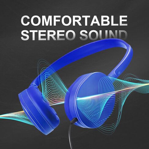 30 Pack Wired Headphones, Adjustable On Ear Headphones, Mixed Colors in Kuwait