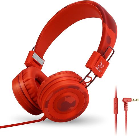C89 Kids Headphones, Wired Headphone Without Microphone, On Ear Headphone with Adjustable, 3.5mm Aux Nylon Cable, Foldable Headphones for School Travel Girls Boys Adults (Sky Blue) in Kuwait