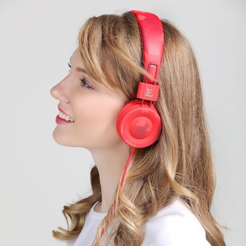 C89 Kids Headphones, Wired Headphone Without Microphone, On Ear Headphone with Adjustable, 3.5mm Aux Nylon Cable, Foldable Headphones for School Travel Girls Boys Adults (Sky Blue) in Kuwait