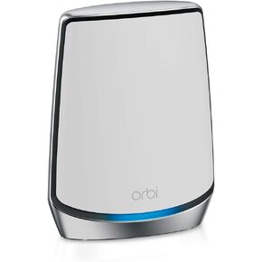 نظام NETGEAR Orbi Tri-Band WiFi 6 Mesh (RBK862S) - جهاز توجيه مزود بموسع قمر صناعي واحد، تغطية تصل إلى 5400 قدم مربع، 100 جهاز، منفذ إنترنت 10 جيجا، اشتراك Armor، AX6000 (حتى 6 جيجابت في الثانية) in Kuwait