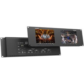 LILLIPUT Dual Rackmount Monito 7" RM-7029S 3-RU Rackmount Monitor with 3G-SDI /HDMI 2.0 Scope view support up to 1080p 60Hz SDI and 2160p 60Hz HDMI video in Kuwait