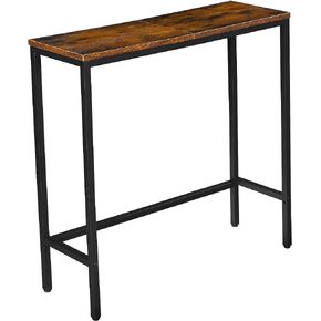 ELYKEN Small Console Table, 9.8" Dx29.6 Wx29.6 H Slim Entryway Table Behind Sofa, Skinny Entry Table for Hallway, Bedroom, Living Room, Foyer, Black in Saudi Arabia