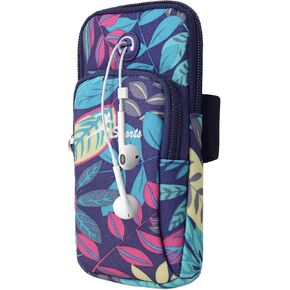 Sports Arm Bag, Universal Unisex Armbands Exercise Workout Running Gym Armbands Phone Holder Pouch Case with Earphone Hole for iPhone, Samsung Galaxy and LG,#1Dark Blue