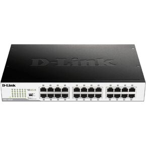 D-Link DGS-1024D, Ethernet Switch, 24 Port Gigabit Unmanaged Fanless Network Hub Desktop or Rack Mountable, Black in Saudi Arabia