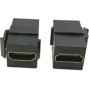 حشوات مقبس HDMI Keystone Jack ، CGTime (2 حزمة) HDMI Keystone أنثى إلى أنثى رابط إضافي للوحة الحائط - أسود in Kuwait