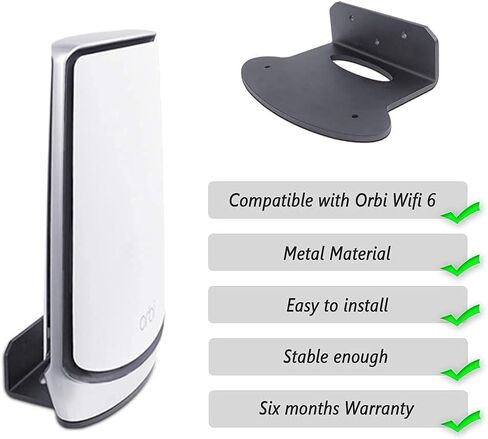 Metal Wall Mount Holder for Orbi Whole Home Tri-Band Mesh WiFi 6 System/Orbi Ultra(RBK850)(RBK852)(RBK853)/(RBS750)(RBS751)(RBK752)(RBK753)(960/860 Series)/(AX4200)(AX5700)(AX6000) (2-Pack) in Saudi Arabia