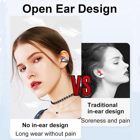 Mudtun Ear Clips Ear Buds سماعات الأذن المفتوحة سماعات بلوتوث لاسلكية توصيل العظام سماعات بلوتوث 5.3 سماعات خارجية صغيرة خفيفة الوزن مقاومة للماء للجري والتمرين وركوب الدراجات in Saudi Arabia