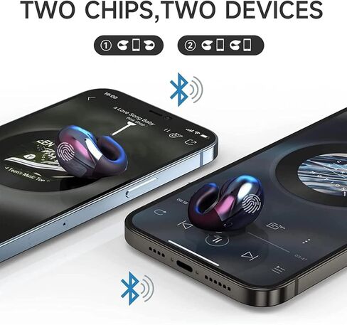 Mudtun Ear Clips Ear Buds سماعات الأذن المفتوحة سماعات بلوتوث لاسلكية توصيل العظام سماعات بلوتوث 5.3 سماعات خارجية صغيرة خفيفة الوزن مقاومة للماء للجري والتمرين وركوب الدراجات in Saudi Arabia