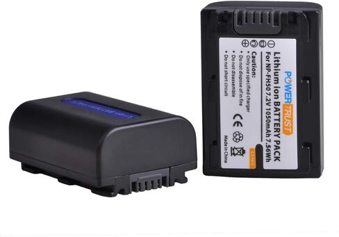 PowerTrust (2-Pack) NP-FH50 FH50 Battery + LCD USB Charger for Sony NP-FH40 NP-FH30 NP-FP50 NP-FP51 and Sony A230 A290 A330 A380 A390 DSC-HX1 HX100 HX200 HDR-TG1E TG3 TG5 TG7 Camera in Saudi Arabia