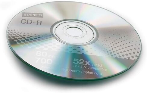 STAPLES 483050 700MB 80MIN 52X CD-R Slim Jewel Case 10/Pack (32370) in Saudi Arabia