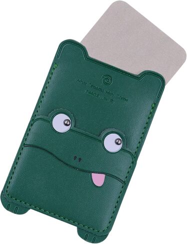RARITYUS Cute Animals Phone Card Holder Sleeves, PU Leather Adhesive Stick On Wallet Phone Pocket Credit ID Case for All Smartphones in Saudi Arabia