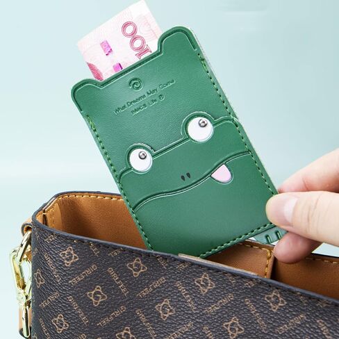 RARITYUS Cute Animals Phone Card Holder Sleeves, PU Leather Adhesive Stick On Wallet Phone Pocket Credit ID Case for All Smartphones in Saudi Arabia